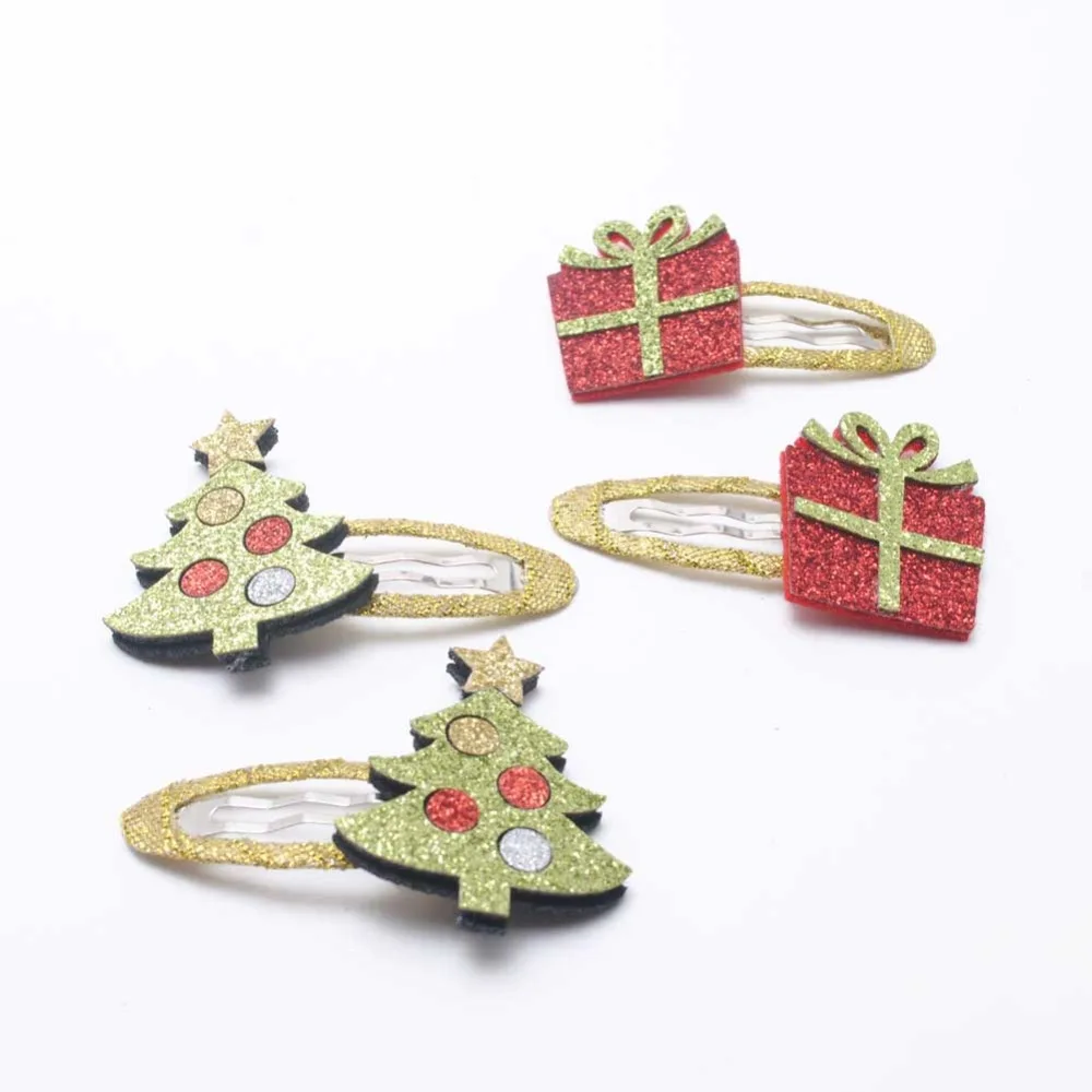 Милые рождественские заколки для волос женщин и девочек 2 шт. резинки Мультяшные