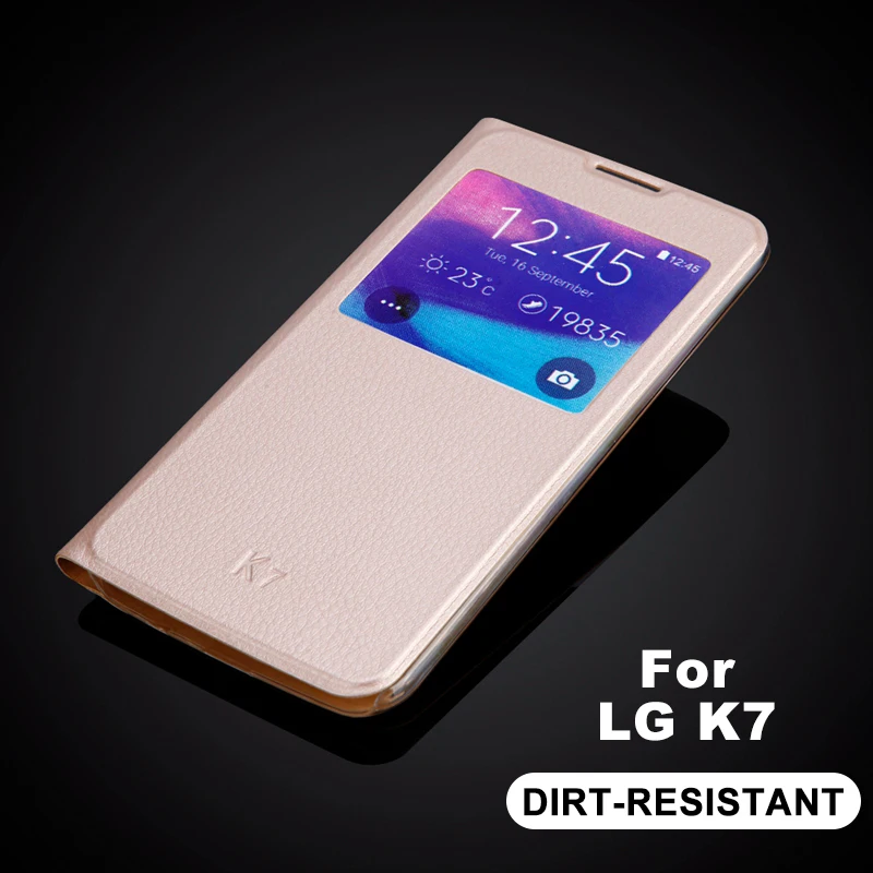 Чехол с окошком для LG K7 X210 X210DS практичный кожаный чехол книжка X210DS|cover for lg|cover casecover