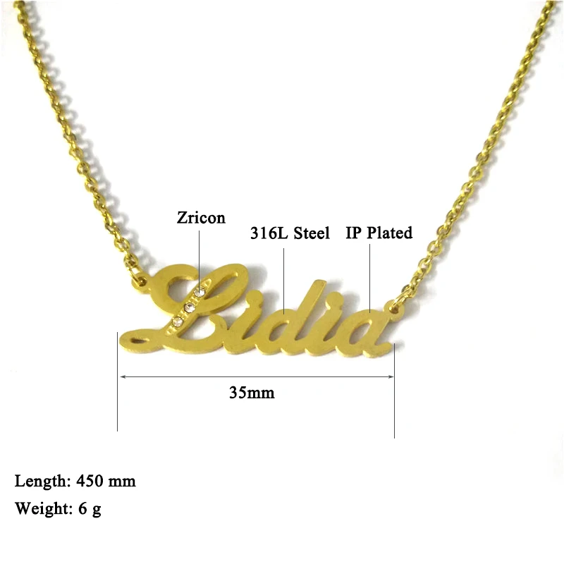 

MadApe "Lidia" Personalized Letter Pendant Necklace Custom Name Necklace, Custom Jewelry, Customized Women Men Any Name Necklace
