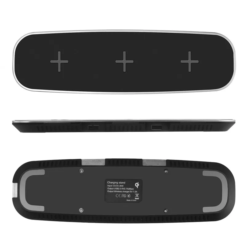 3 в 1 Qi Беспроводное зарядное устройство для iPhone X/XS Max XR 8 Plus быстрая Беспроводная зарядка для samsung Galaxy S7 Edge S8 S9/S9+ Note 9