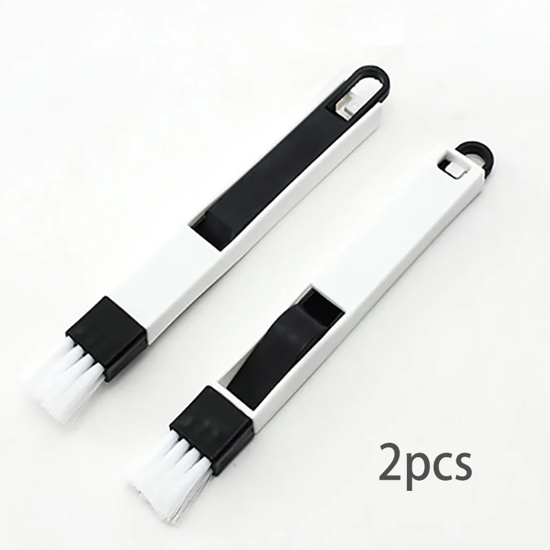 2 In 1 Multi-function Window Slot Brush With Dustpan Screen Keyboard Drawer Wardrobe Corner Gap Dust Removal Cleaning 2pcs | Дом и сад