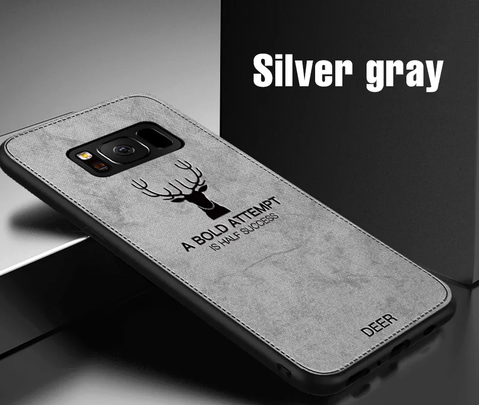 Silver gray Мягкий тканевый чехол для телефона для samsung Galaxy S10E S9 S8 S10 плюс S7 S6 edge Note 9 8 J4 J6 A6 A8 плюс A9 A750 противоударный чехол s - Цвет: Silver gray