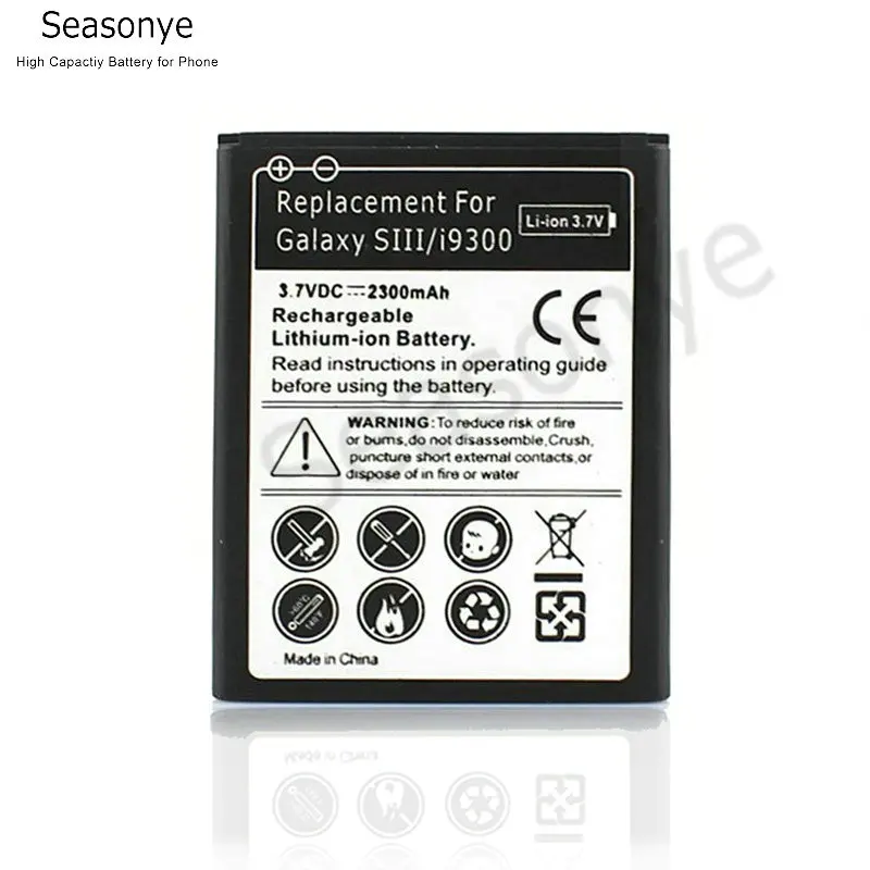 Seasonye 2300mAh EB-L1G6LLU Replacement Battery For Samsung Galaxy S3 III i9300 I9308 I9305 T999 L710 i747 i535 L300 + Track NO | Мобильные