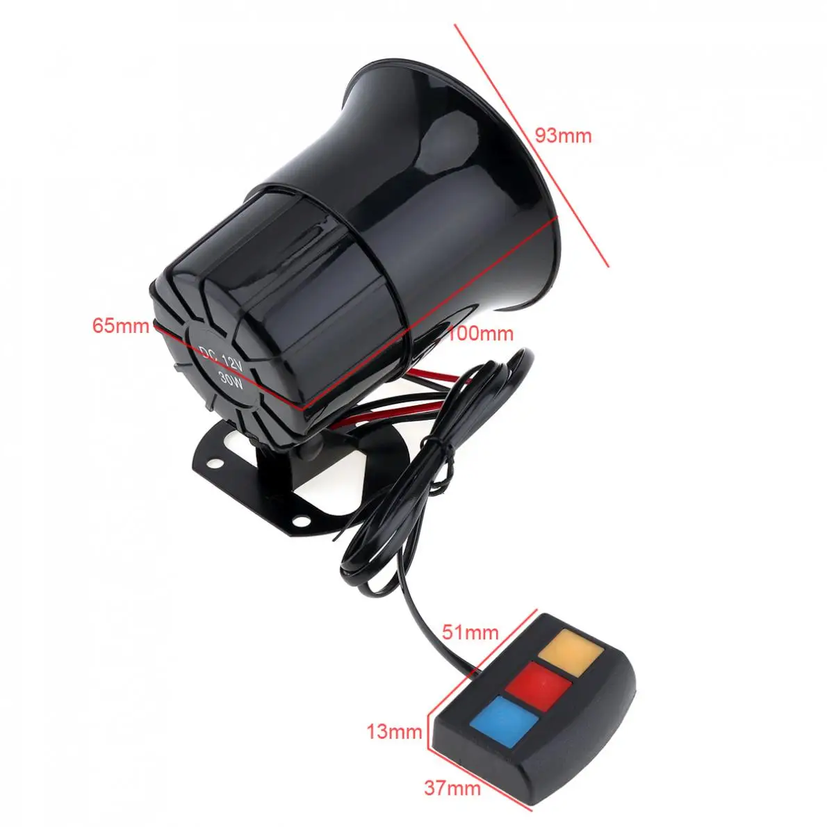 Durable Universal 30W 12V 3 Sound Car Speaker Loud Siren Horn 105db for / Motorcycle | Автомобили и мотоциклы