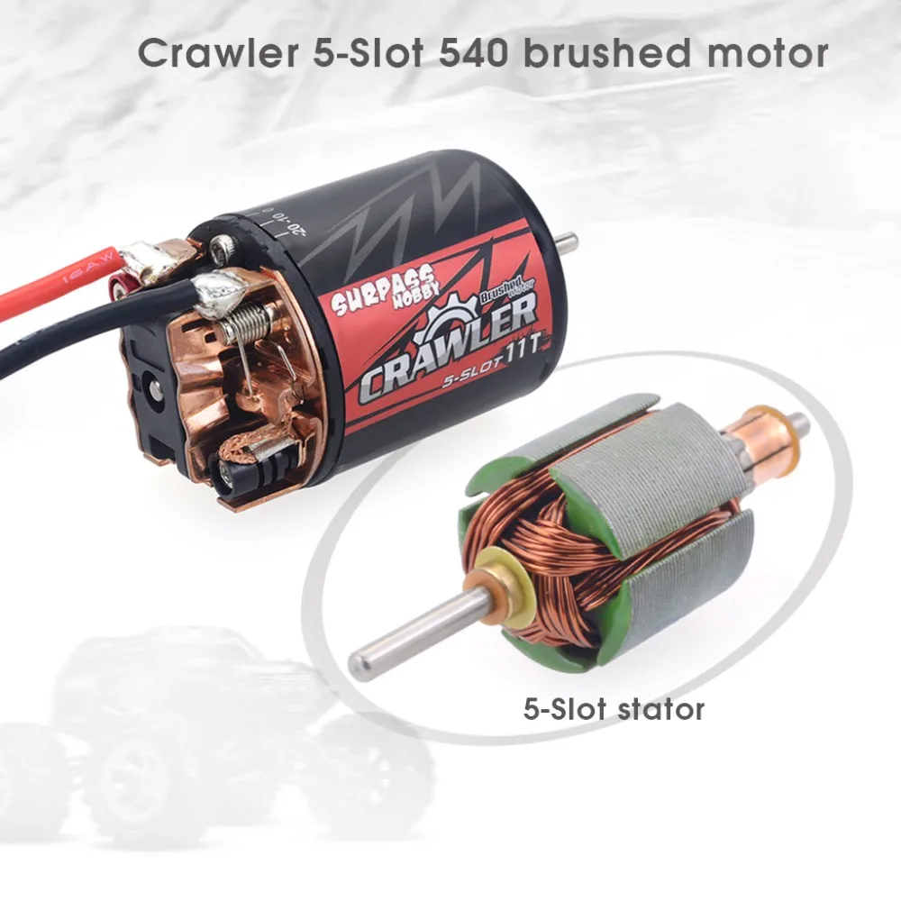 Водонепроницаемый 5-Slot 540 550 10T 11T 12T 13T 16T 20T матовый мотор w/60A 80A ESC для tamiya Kyosho TRAXXAS WLtoys 1/10 RC автомобиль