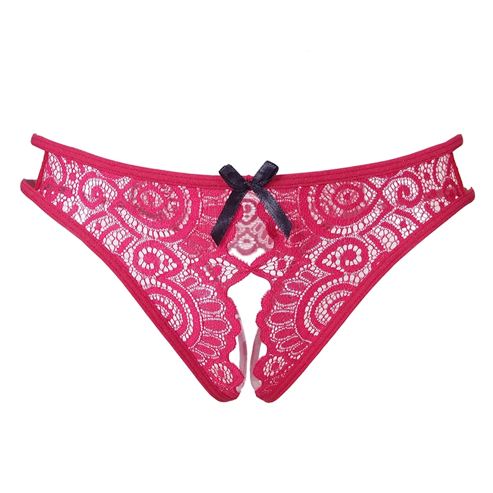 Сексуальное женское нижнее белье бесшовные кружевные трусики открытые стринги