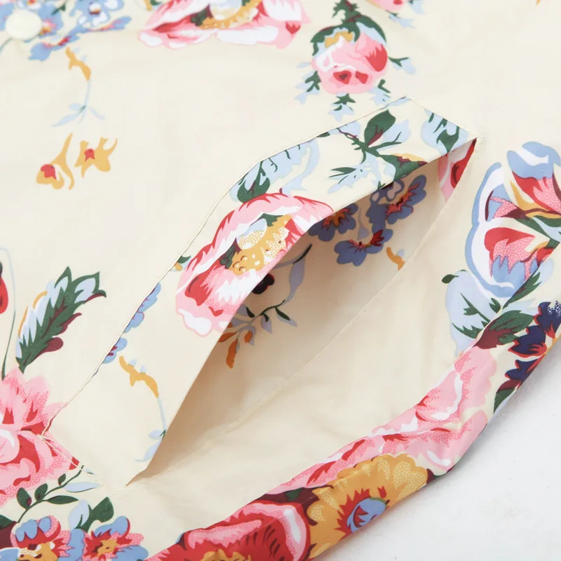 Южная Корея прекрасный большой цветок Детский плащ взрослых Мода Для Девочек