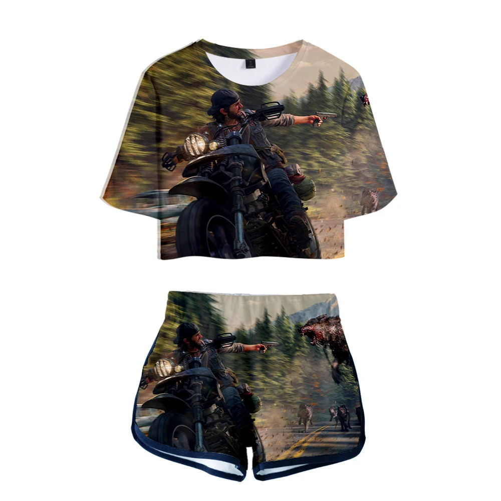 Adventure Zombie Days Gone Cool Midriff T-Shorts сексуальный клубный костюм Vrouwen летние мужские шорты