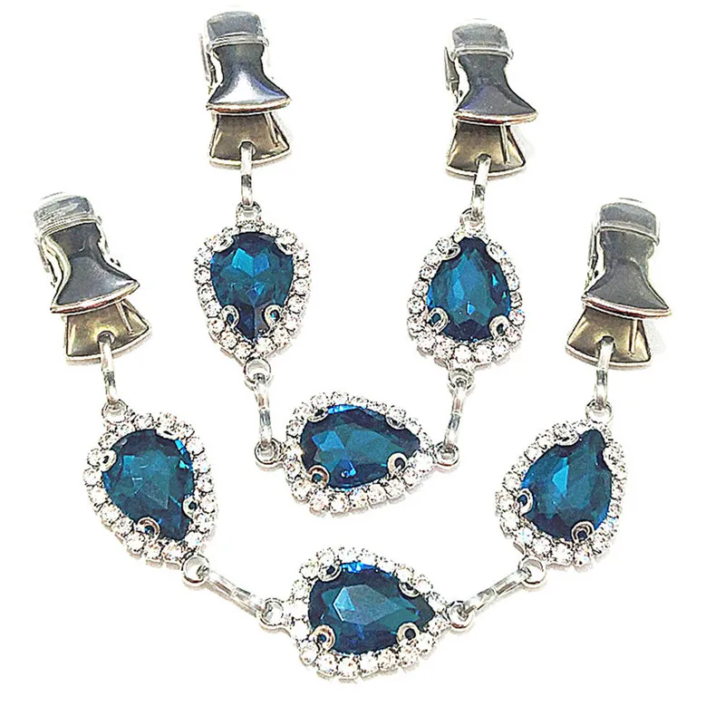 Женская накидка с голубым павлиньим кристаллом 2 шт./лот заколки для шали свитера