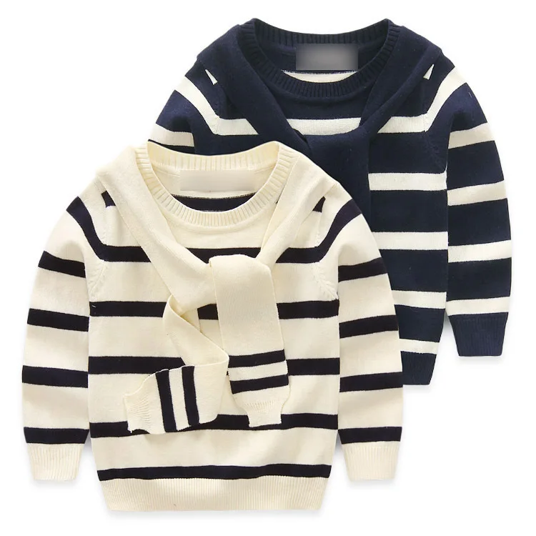 Качественная одежда для малышей модные свитера в полоску детей от 1 до 3 лет