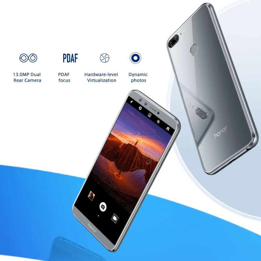 Новый мобильный телефон Honor 9 Lite 4G LTE 5 65 дюймов 3 Гб ОЗУ 32 ПЗУ четыре ядра Android 8 0
