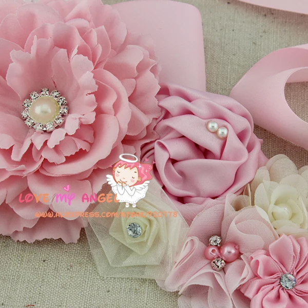 1 шт цветок девушка розовый пояс лента для подружки невесты беременность с