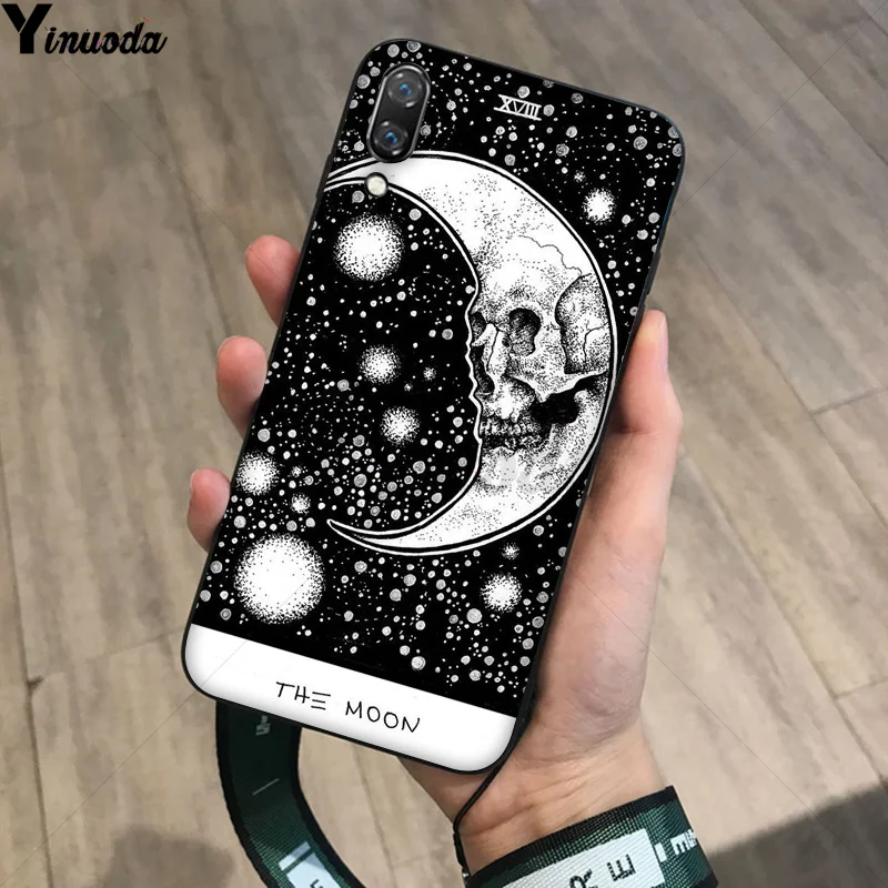 Yinuoda Magic Moon Tarot Soft Black Phone Case for Huawei P20Lite P10 Plus Mate10Lite Mate20 P20 Pro Honor10 View10 | Мобильные