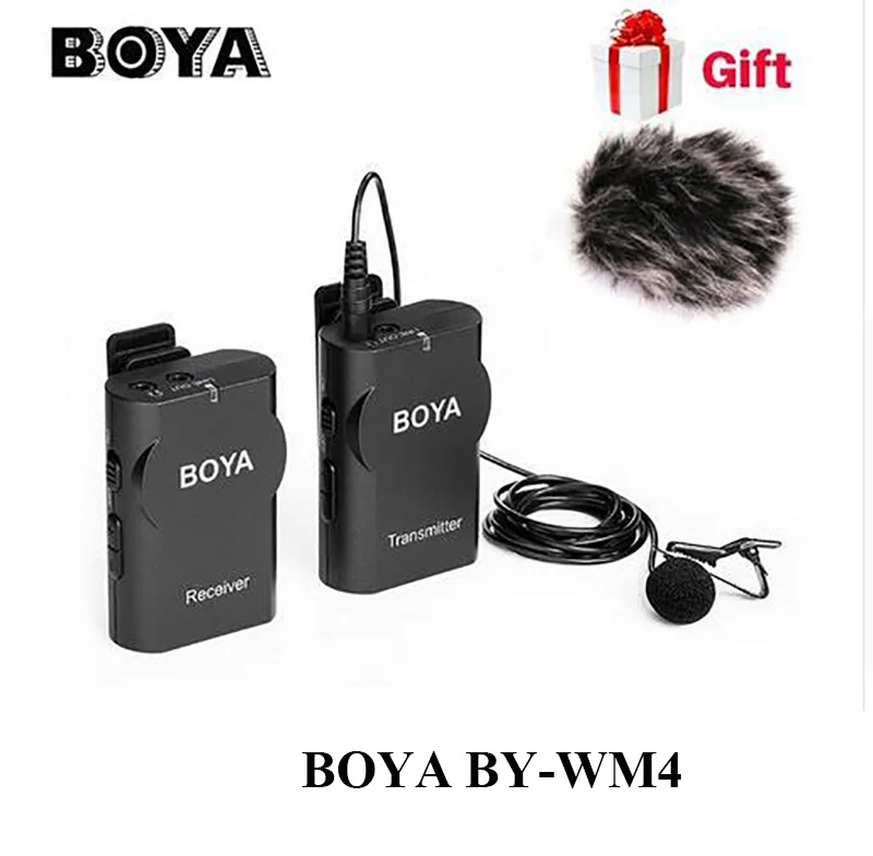 Only WM4 Петличный микрофон BOYA WM4 BY-WM6/BY-WM5/BY-WM8 UHF беспроводной приемник микрофона передатчик для ENG EFP DV DSLR - Цвет: Only WM4