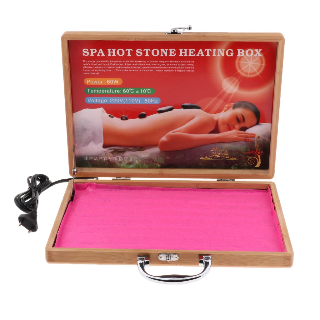 

SPA Relax Hot Massage Rock Stone Heating Box Warmer Case Heater EU Plug