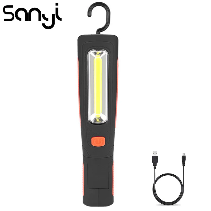 

SANYI LED COB Portable Lanterna USB Built-in Rechargeable Battery Flashlight Torch Camping Working Lamp 3800LM