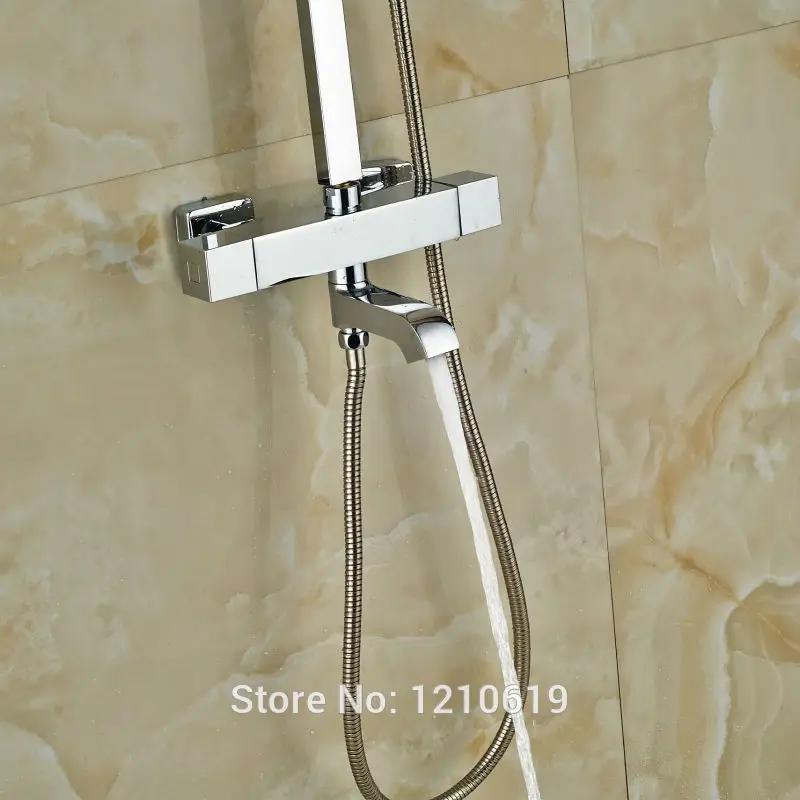 Uythner недавно 8 &quotдождевой Термостатический душ кран настенное хромированное