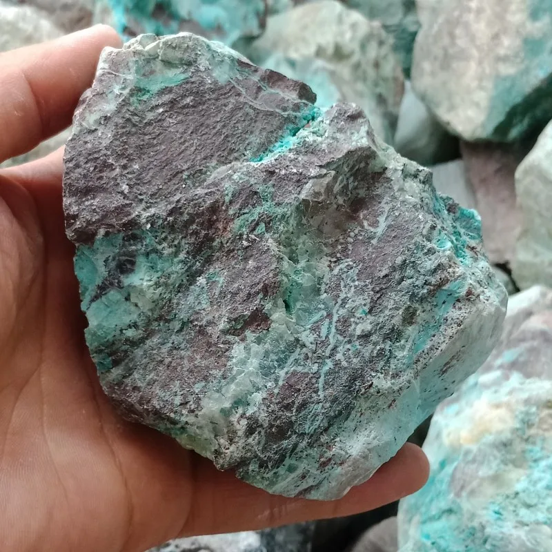 DHXYZB 100-500 г натуральный хризокол камень Сырье Драгоценный Камень Рок Кварц Кристалл шероховатый минеральный с лечебным действием, образцы Малахит домашний декор
