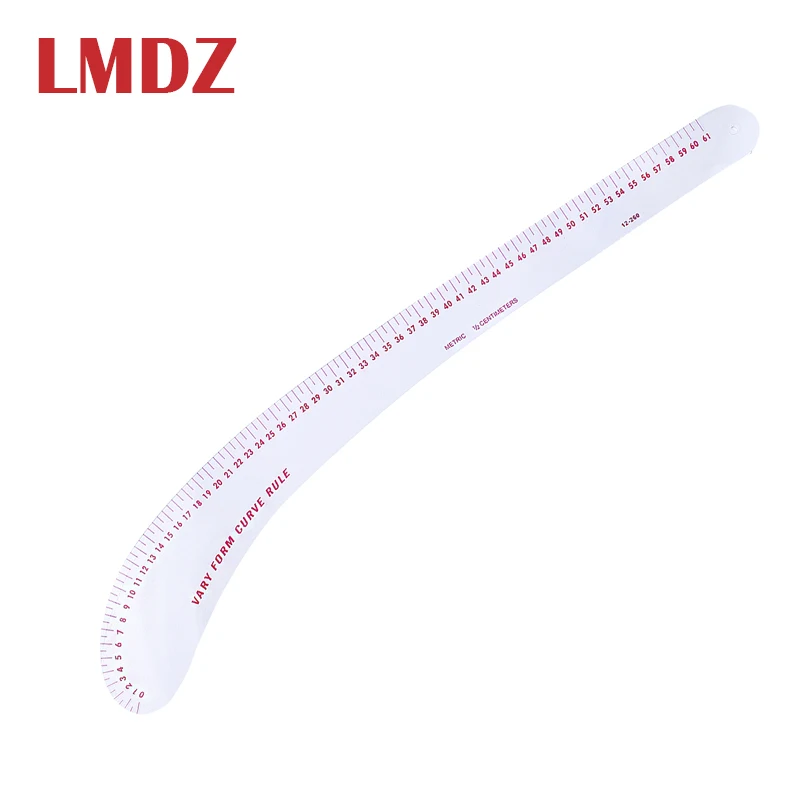 

LMDZ Plastic Transparent French Curve Ruler SplIne Sewing Patchwork Feet Tailor Sewing Square Yardstick Cloth Cutting Rulers