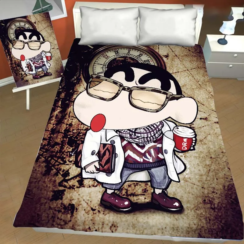 15 1 шт. простыня Crayon Shin-chan аниме простыня с печатным рисунком украшение для детской спальни простыни, постельное белье(без наволочки - Цвет: 15