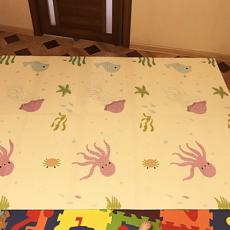 Детский складной нескользящий коврик для ползания из мультфильма, экологически чистый мягкий коврик для дома, влагостойкий коврик XPE, коврик для ползания