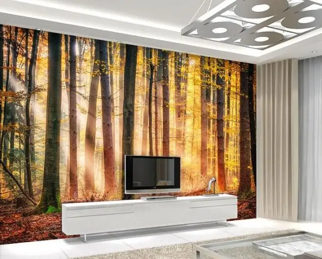 Обои с природным пейзажем на заказ солнечный лес 3D фотообои для гостиной спальни