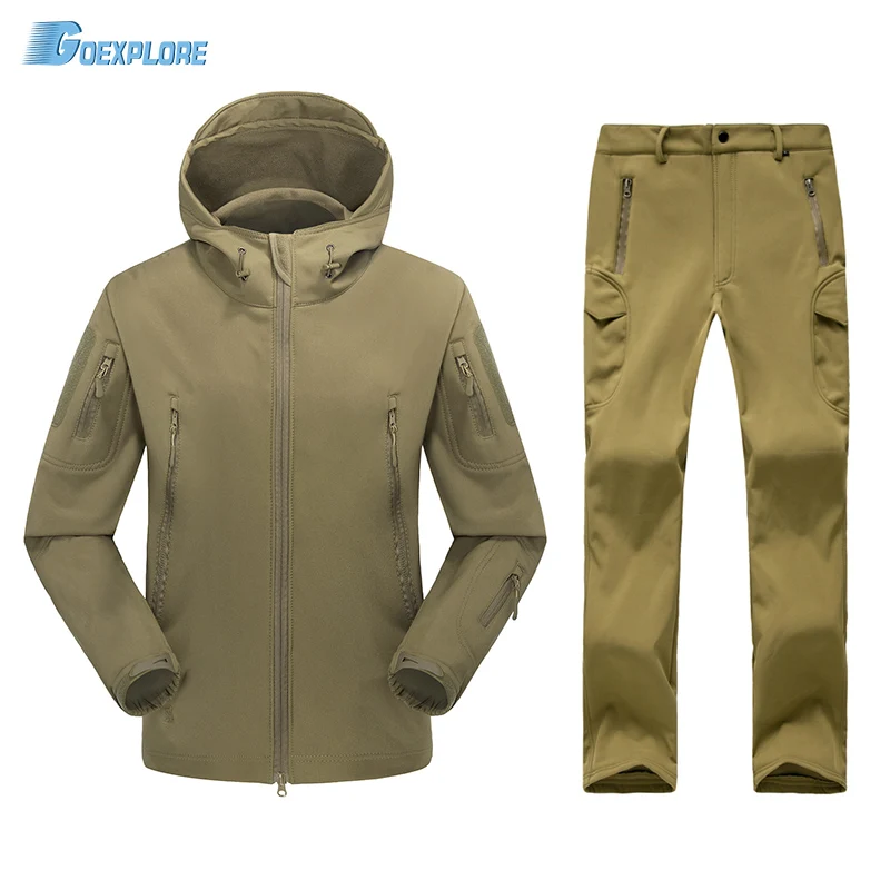 

Камуфляжные комплекты, армейский военный боевой костюм для страйкбола, куртка и брюки, армейский ветрозащитный водонепроницаемый Камуфляжный костюм из мягкого материала