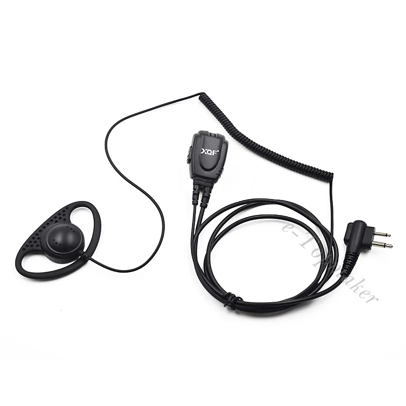 XQF 2 Pin охранника клип ухо наушник гарнитура микрофон PTT для Motorola Walkie Talkie GP300 GP3688 CP200 портативный радио DP1400