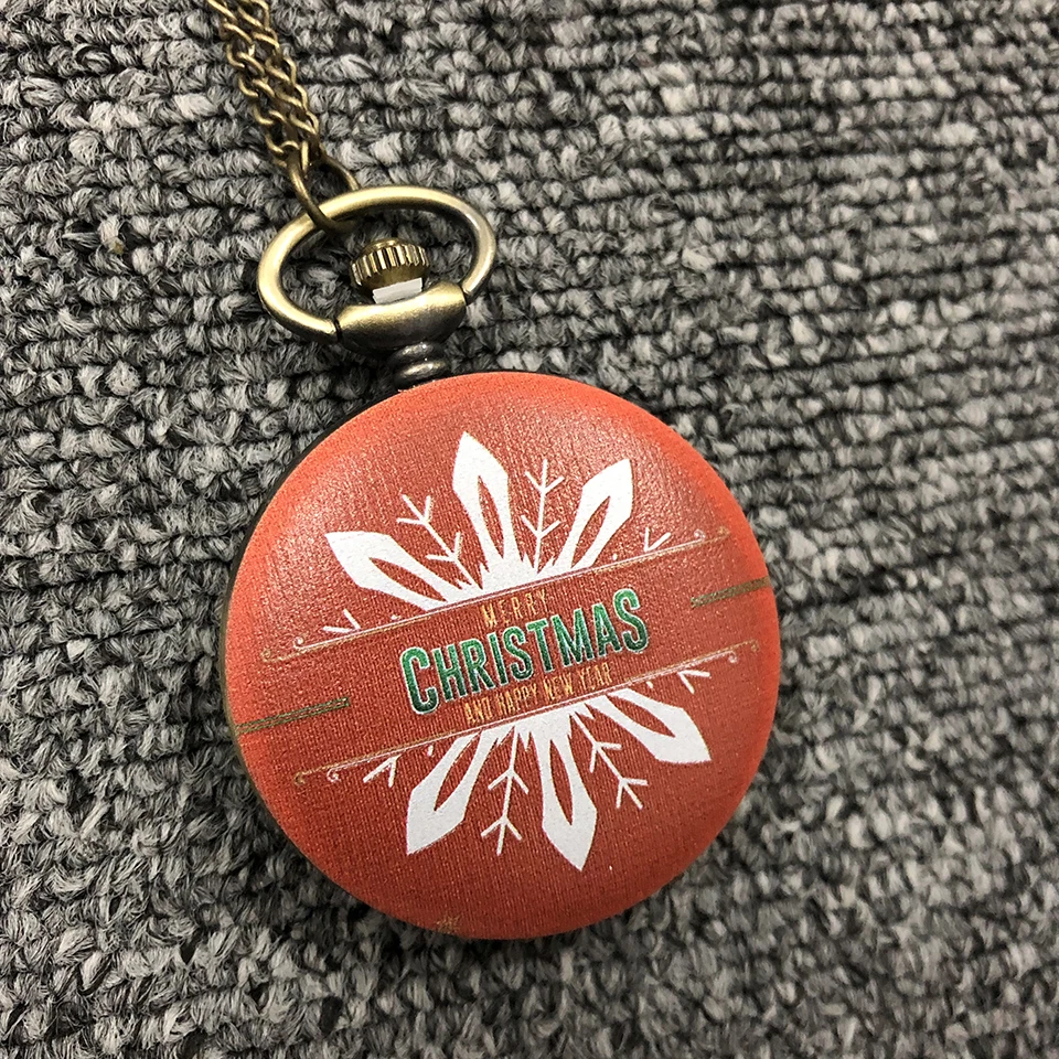 Рождественские карманные часы Санта Клаус с изображением рождественского оленя