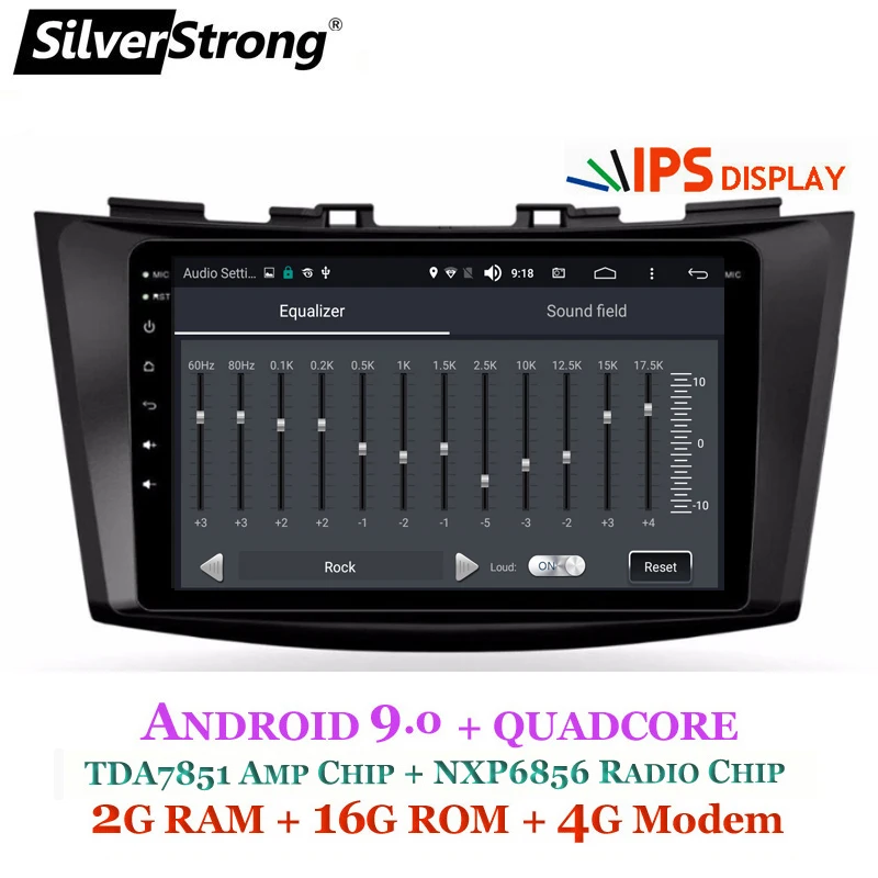 SilverStrong Android9.0 ips 4G Автомобильный 2DIN стерео для Maruti Suzuki SWIFT VDI VXI LDI2din 1024*600 gps навигация wifi