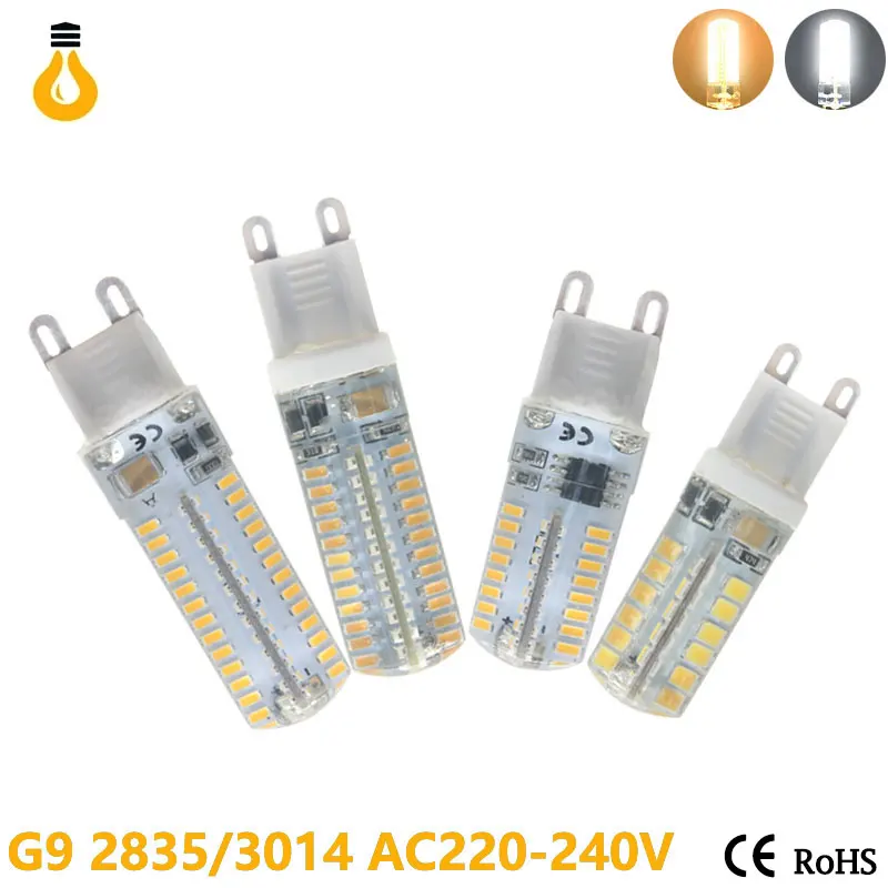 2835 3014 SMD мини G4 G9 Светодиодная лампа 220 В 3 Вт 5 7 9 12 лампада светодиодные лампочки