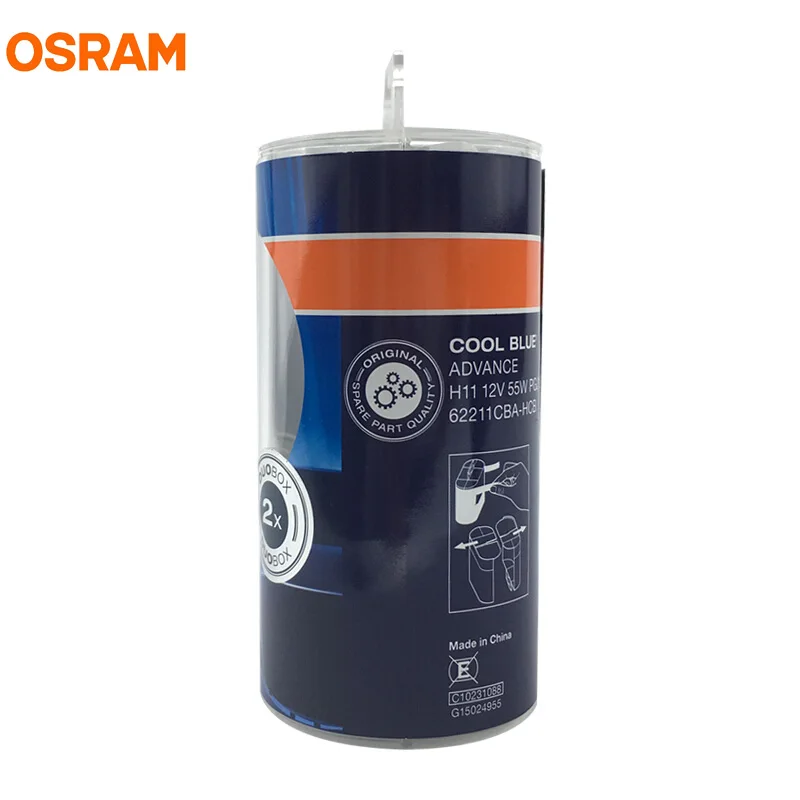 OSRAM H11 5000 К 12 В 55 Вт 62211CBA холодный синий Advance галогенные лампы ксеноновые МЕГА Белая