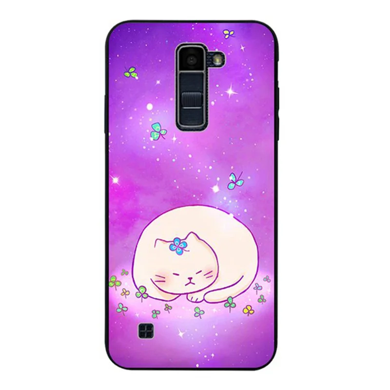 Мягкий силиконовый чехол Mutouniao из ТПУ с белым котом для LG K4 K8 K10 G7 ThinQ 2016 2017 |