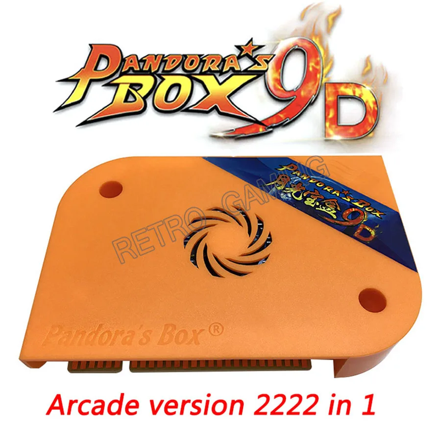 Pandora box 9D Pandora Box 9D 2222 в 1 аркадная доска для игры JAMMA HAPP джойстик светодиодный хромированный кнопочный комплект для DIY Монета работает машина для видеоигр - Цвет: Pandora box 9D