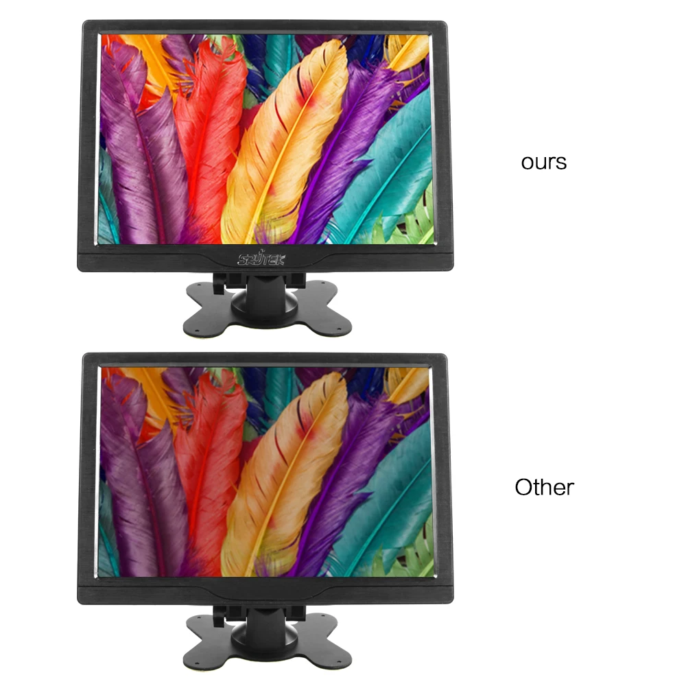 SRJTEK 10 1 &quotHD LCD 1280*800 автомобильный компьютер ТВ дисплей сенсорный экран HDMI