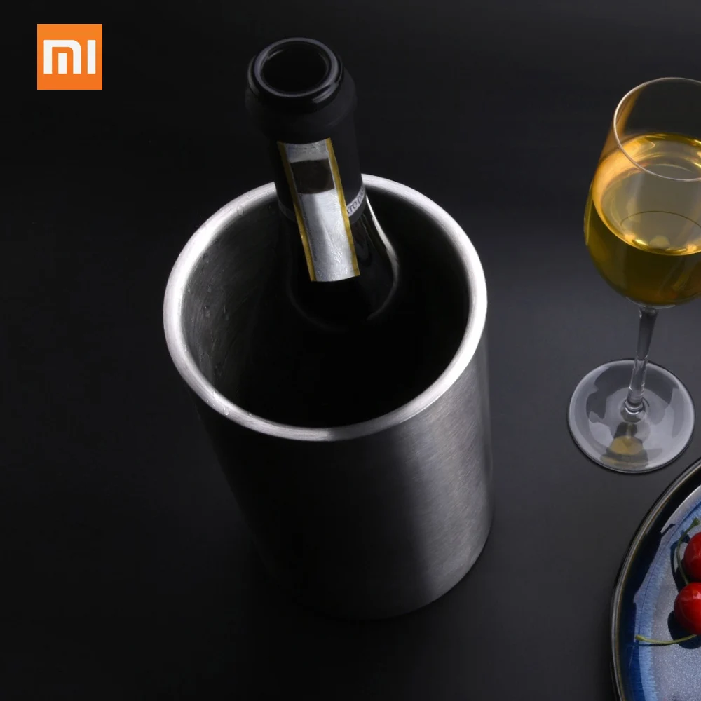 Новое поступление XIAOMI Circle Joy из нержавеющей стали двойное ведро для льда эффективная изоляция мини ведро для льда для вина соковыжималка
