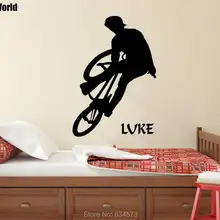 Безумный мир Персонализированные Имя BMX велосипед стены Книги по