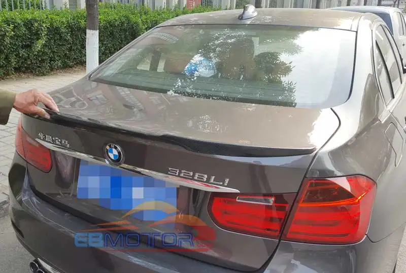 Настоящий спойлер багажника из углеродного волокна V для BMW 3 Series F30 F80 M3 4D Sedan 2012UP