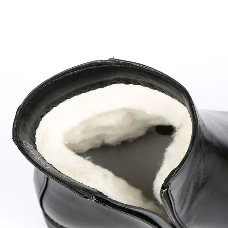 Новинка Ботинки в стиле милитари из натуральной кожи на молнии Мужские черные