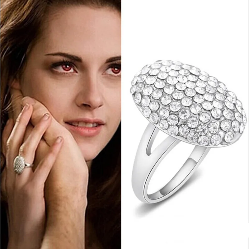 Twilight Bella обручальное кольцо полное CZ цинковый сплав Кристалл Женское кольцо обручальное кольцо