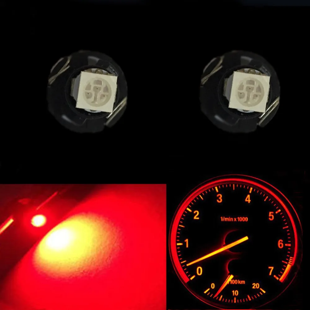 10 X T4.7 Neo клиновидный светодиодный светильник 12В Автомобильная кластерная приборная панель Dash климат A/C светильник s 5050 белый синий красный зеленый Цоколь 12 мм светильник - Испускаемый цвет: 10 pcs Red Light