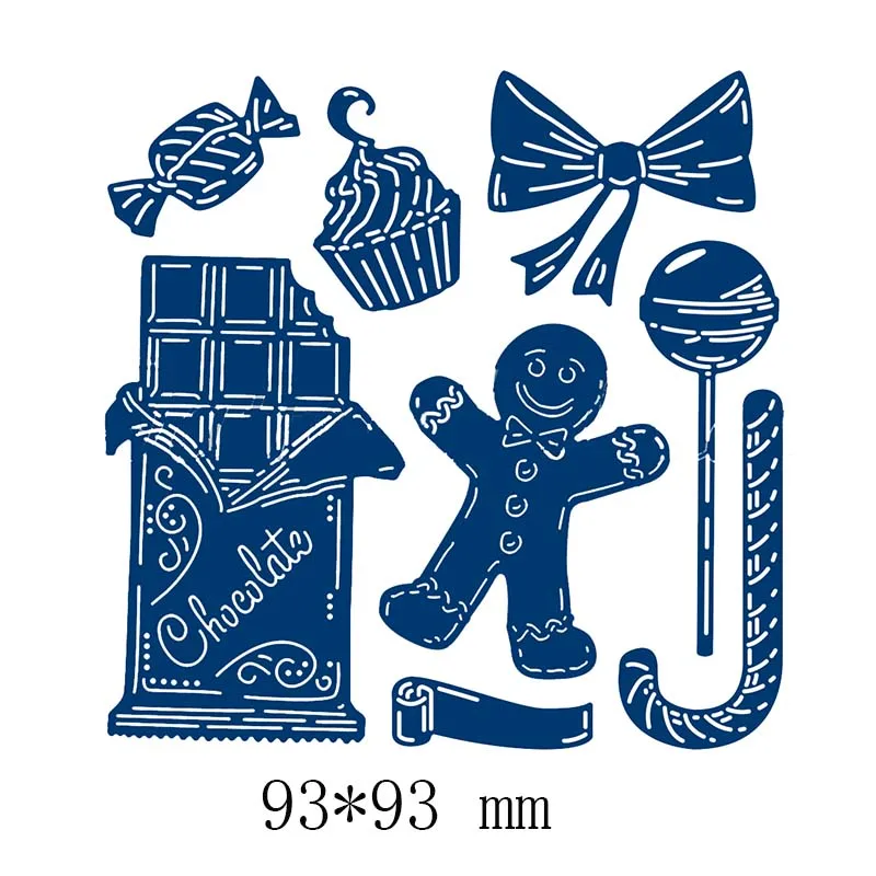 Мультяшные Вырубные штампы карамельного мужчины Сделай Сам Скрапбукинг