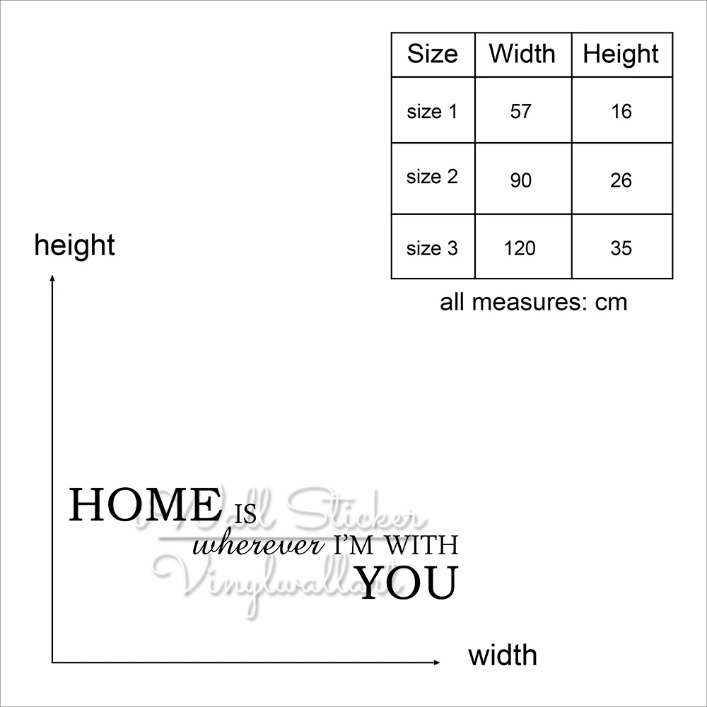 Family Quote Wall Sticker Creative Home Is Where I'm With You Decals DIY Cut Vinyl Removable Decors Q44 Дом и сад