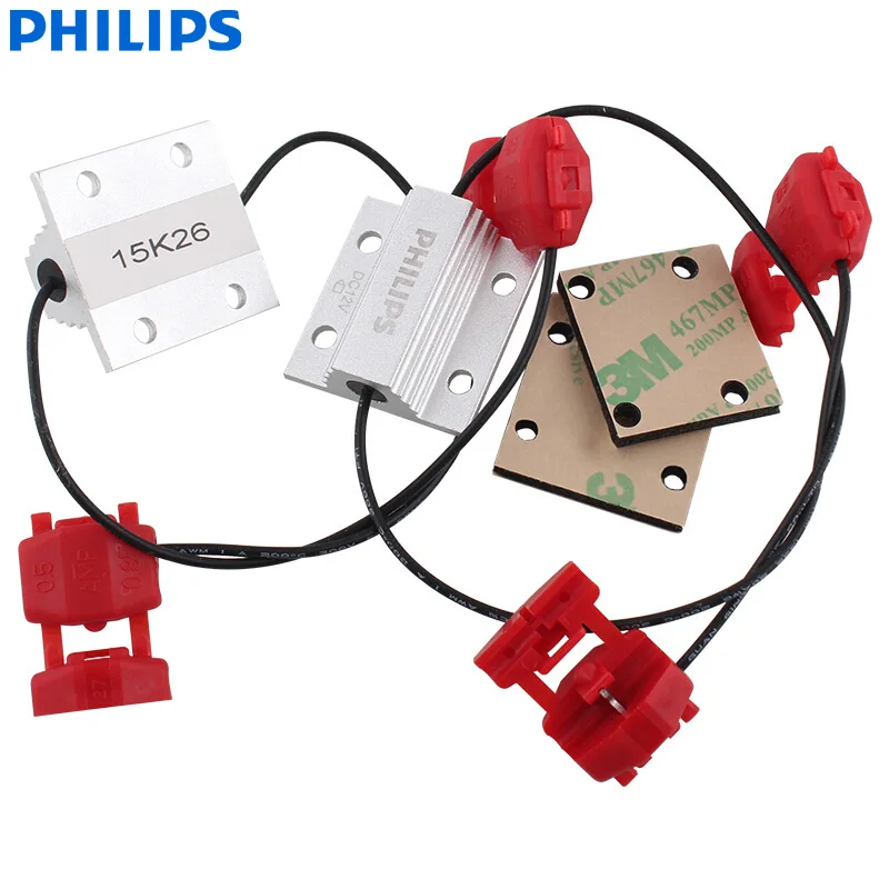 Светодиодный декодер Philips CANbus CEA 5 Вт 12956X2, светодиодный адаптер для T10 W5W, лампочка внутреннего сигнала, устройство управления подавлением ошибок(двойной