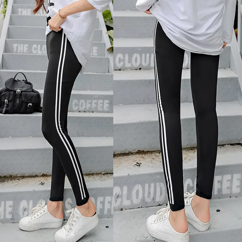 2019 модные корейские тонкие женские штаны леггинсы с принтом звезды Вадим