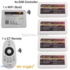 MiLight Светодиодная лента, 4 зоны, регулятор яркости, 12 В, 24 В, 10 А, 2,4 ГГц, беспроводной пульт дистанционного управления, Wi-Fi, Совместимость с AndroidiOs