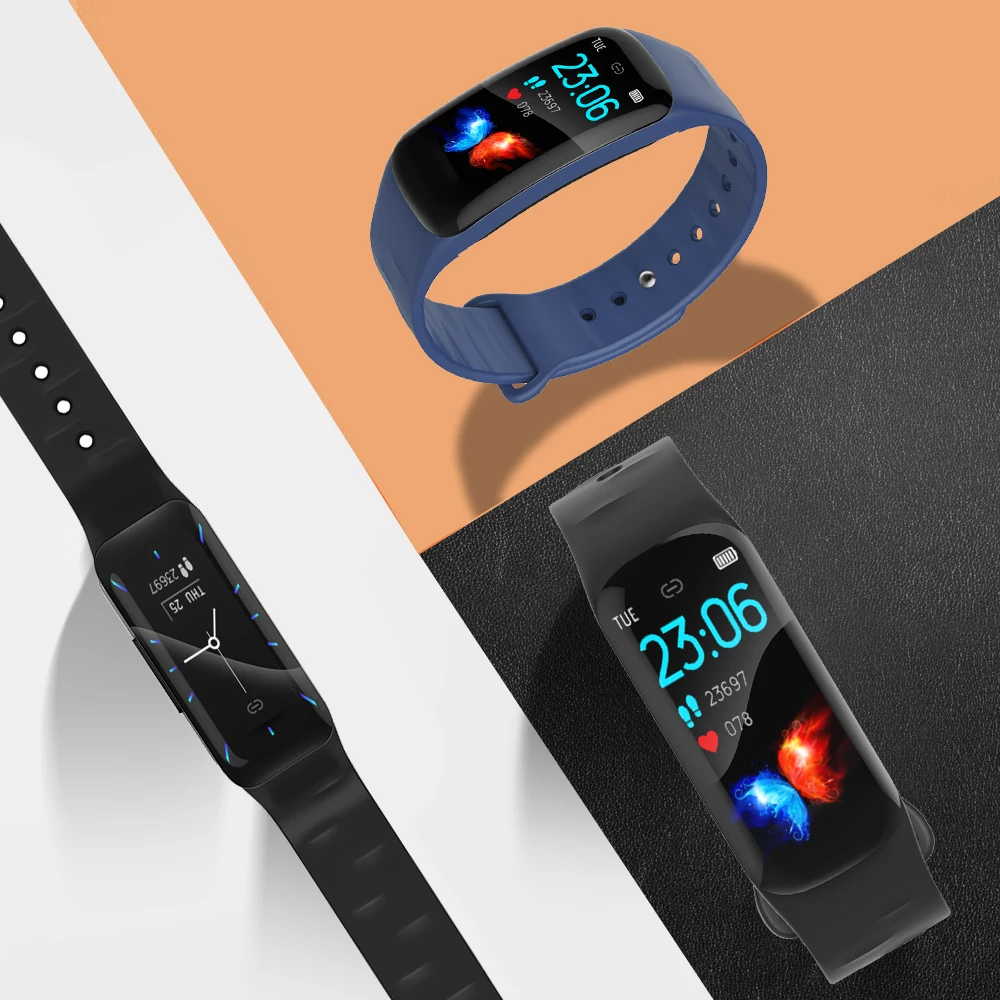 BANGWEI 2019 Новый 1 14 цветной OLED экран умный Браслет кровяное давление монитор