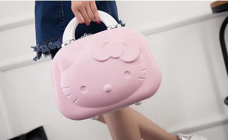 Hello kitty, косметичка, мультяшная, для путешествий, портативный, для женщин, Модный чехол для костюма, милый, косметичка, чехол для макияжа, детский подарок