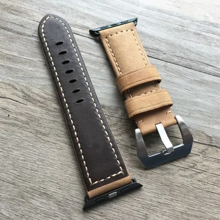 Зеленый черный коричневый хаки 38 мм 42 apple watch band специальный дизайн кожаный
