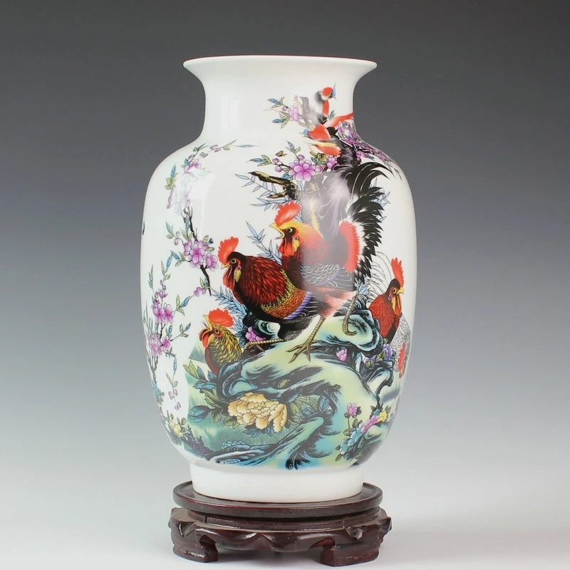 

Jingdezhen ceramic powder caici vase ceramic bottle gourd decoration